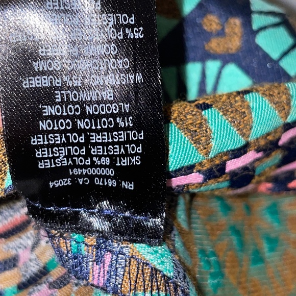 EUC Anthropologie Nomad Morgan Carper Printed Mini Skirt Size 6 - Picture 7 of 9